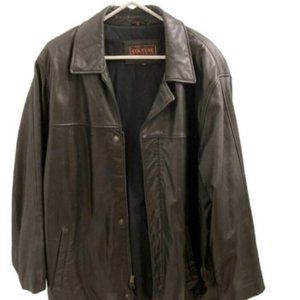 Couture by J. Park Men's Genuine Lamb Leather Jacket Coat sz XL Black w/…